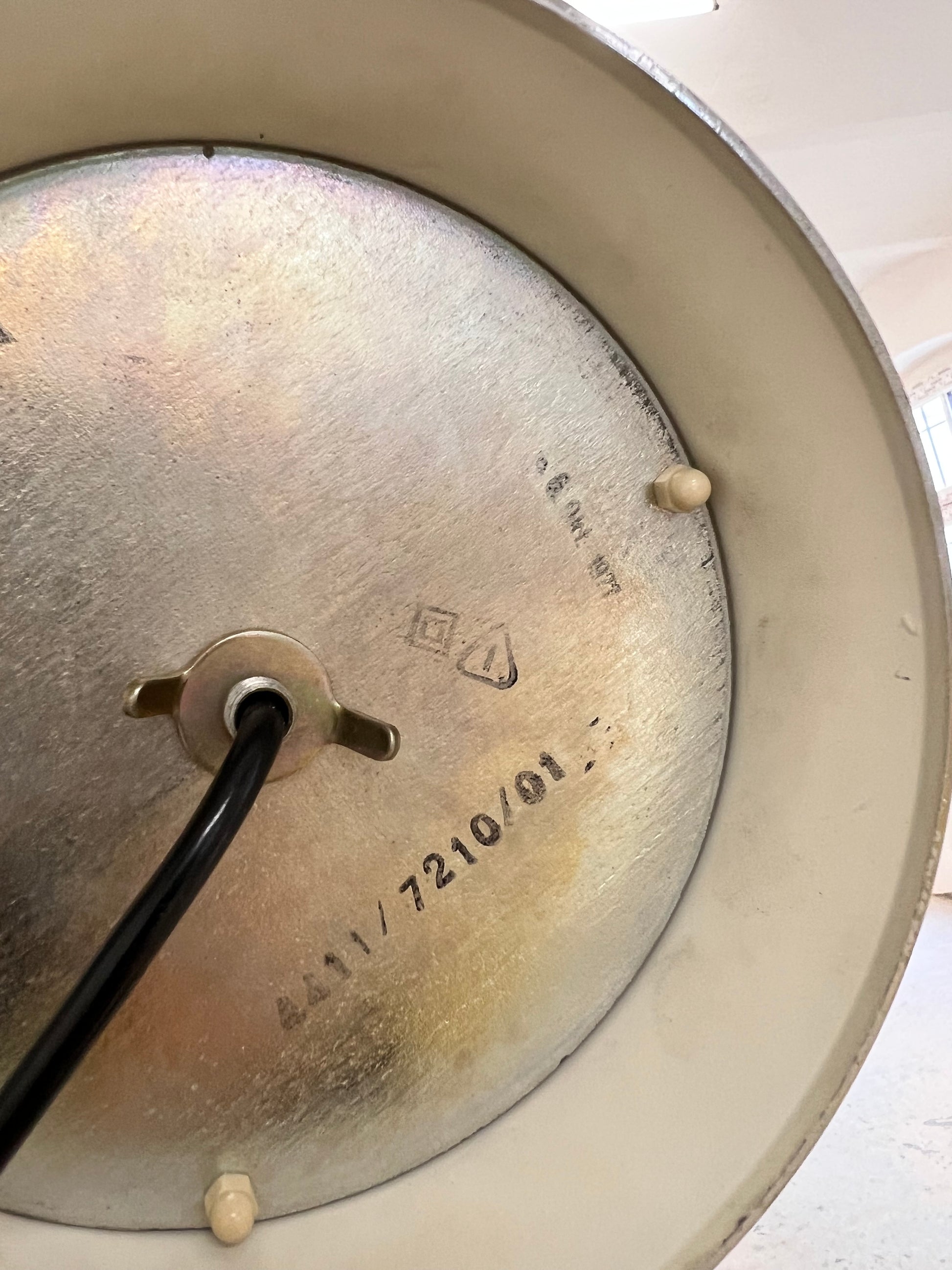 Tischlampe Chrom Opalglas von VEB NARVA