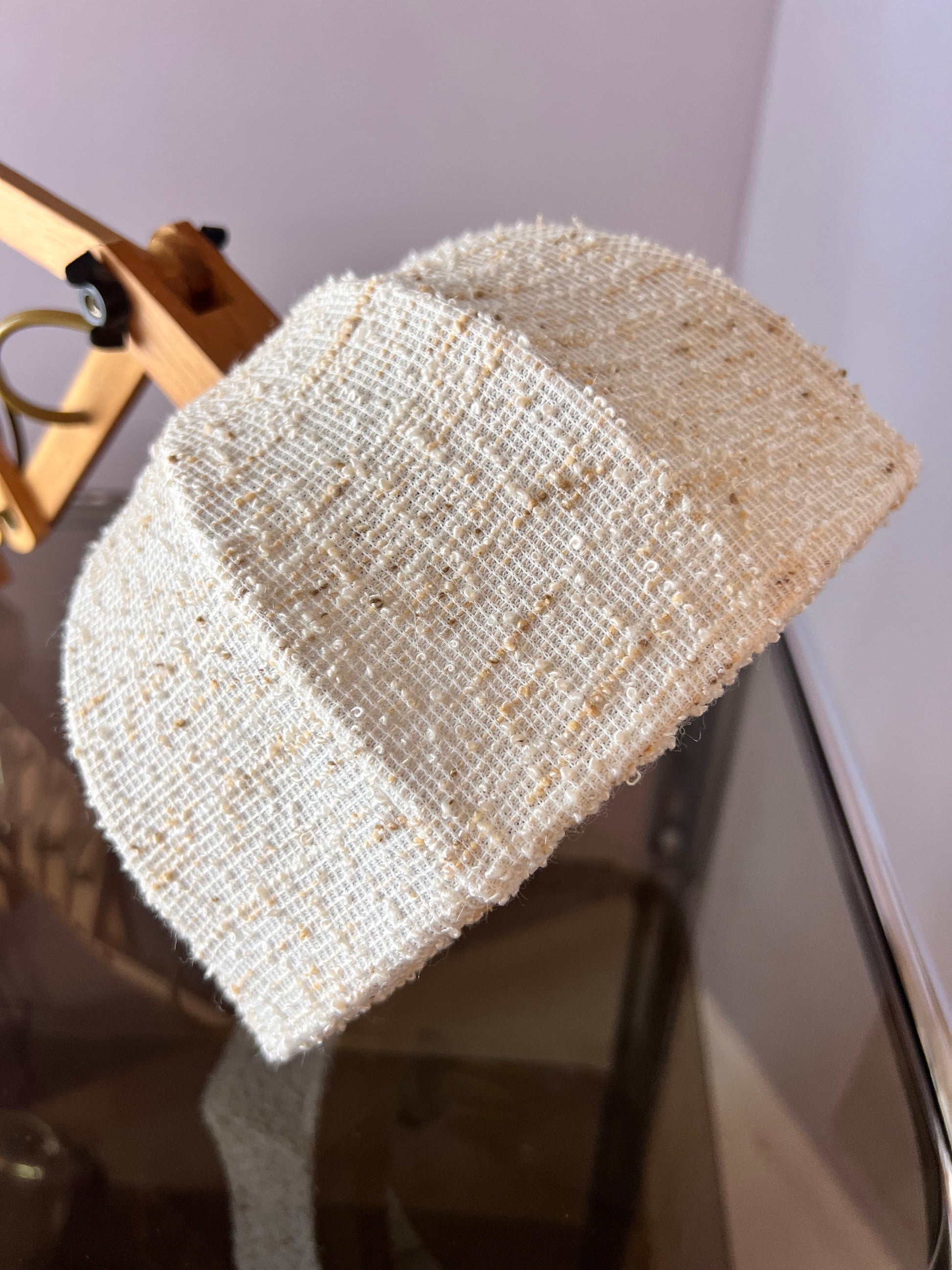 Scherenlampe beige Eiche