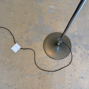 Stehlampe braun weiß Acryl Chrom von Elio Martinelli