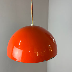 Hängelampe Flowerpot VP1 orange von Verner Panton für Louis Poulsen