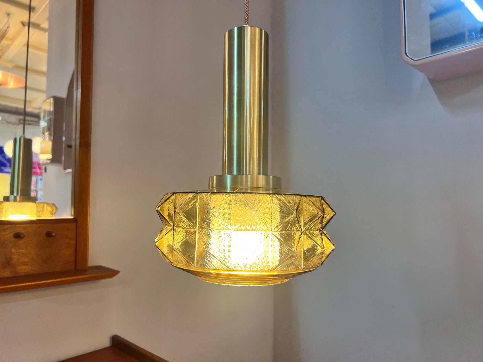 Hängelampe gold Glas von Vitrika