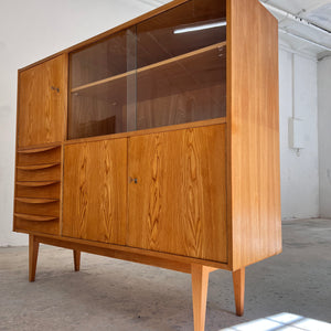 Highboard / Wohnzimmerschrank Typ 602/G Esche von Hellerau aus 1959