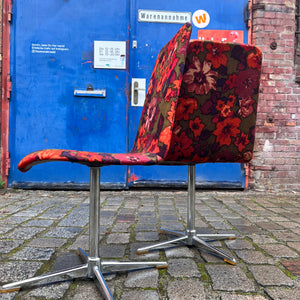 Set: 2x Drehstuhl rot floral von EKA Wohnmöbel