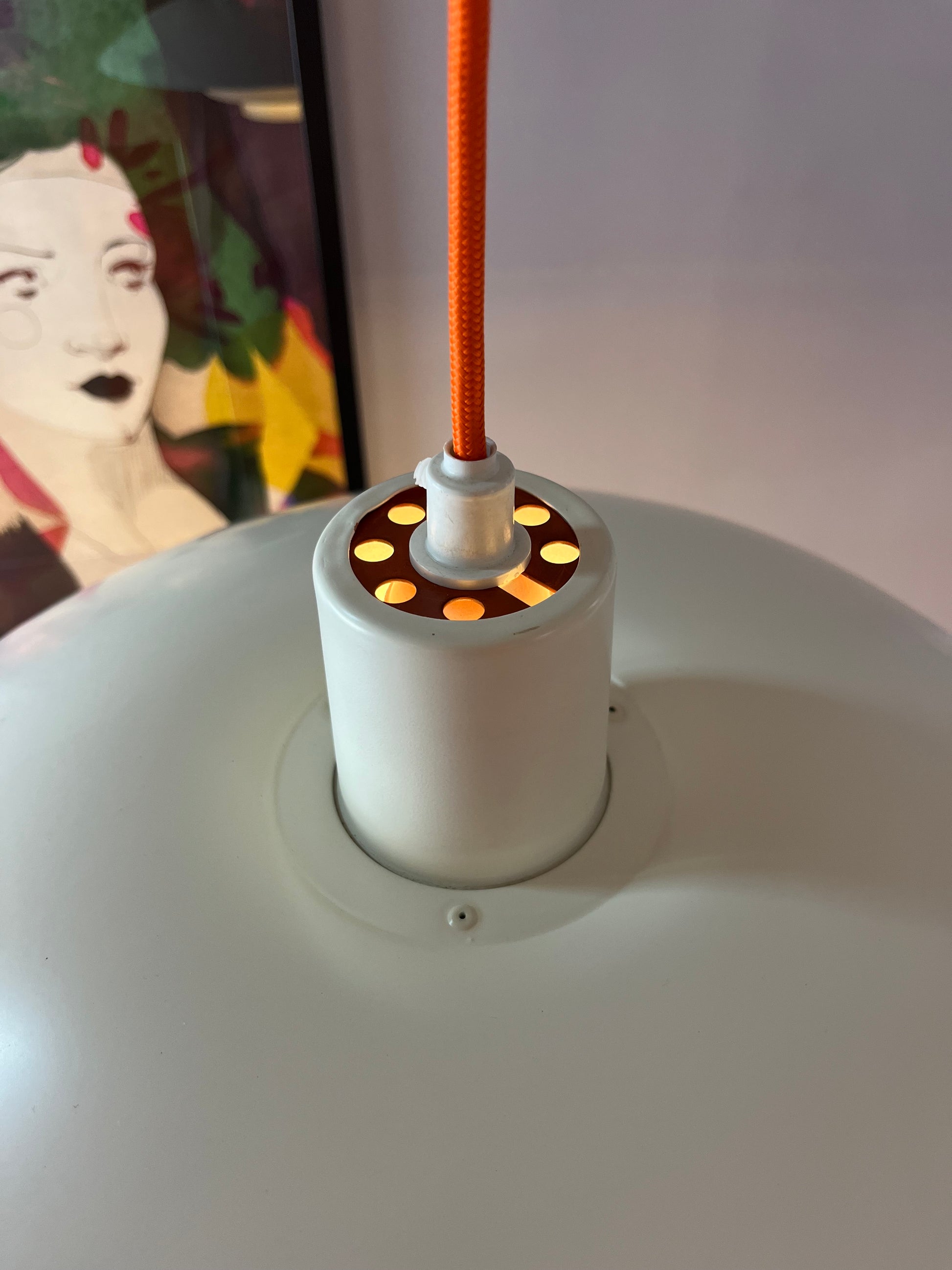 Lamellenlampe PH4 cremeweiß von Poul Henningsen für Louis Poulsen