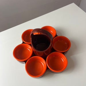 Snack Tablett Menage Aperitivo rot orange von EMSA