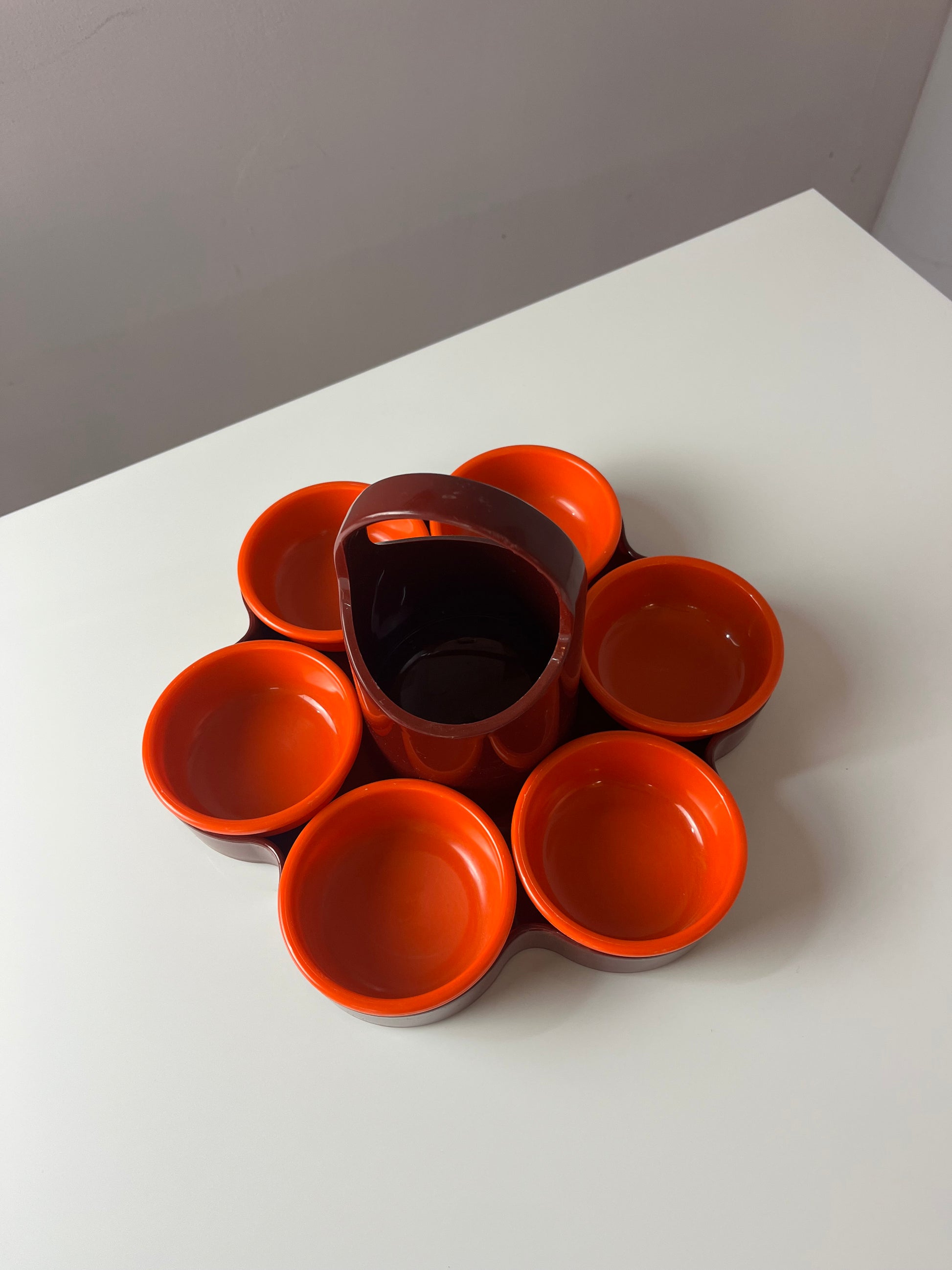Snack Tablett Menage Aperitivo rot orange von EMSA