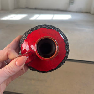 Vase 210 rot schwarz von Kreutz Keramik