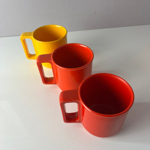Set: 6x Tasse gelb rot orange von Rosti Mepal