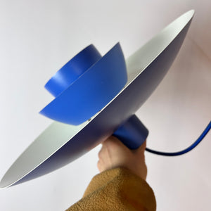 Lamellenlampe PH4 blau von Poul Henningsen für Louis Poulsen
