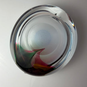 Aschenbecher rot grün Glas von Jiří Šuhájek