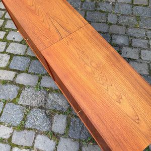 Sideboard Teak mit Flügeltüren & neuen Chromfüßen