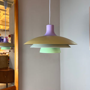 Lamellenlampe neu lackiert lila mint
