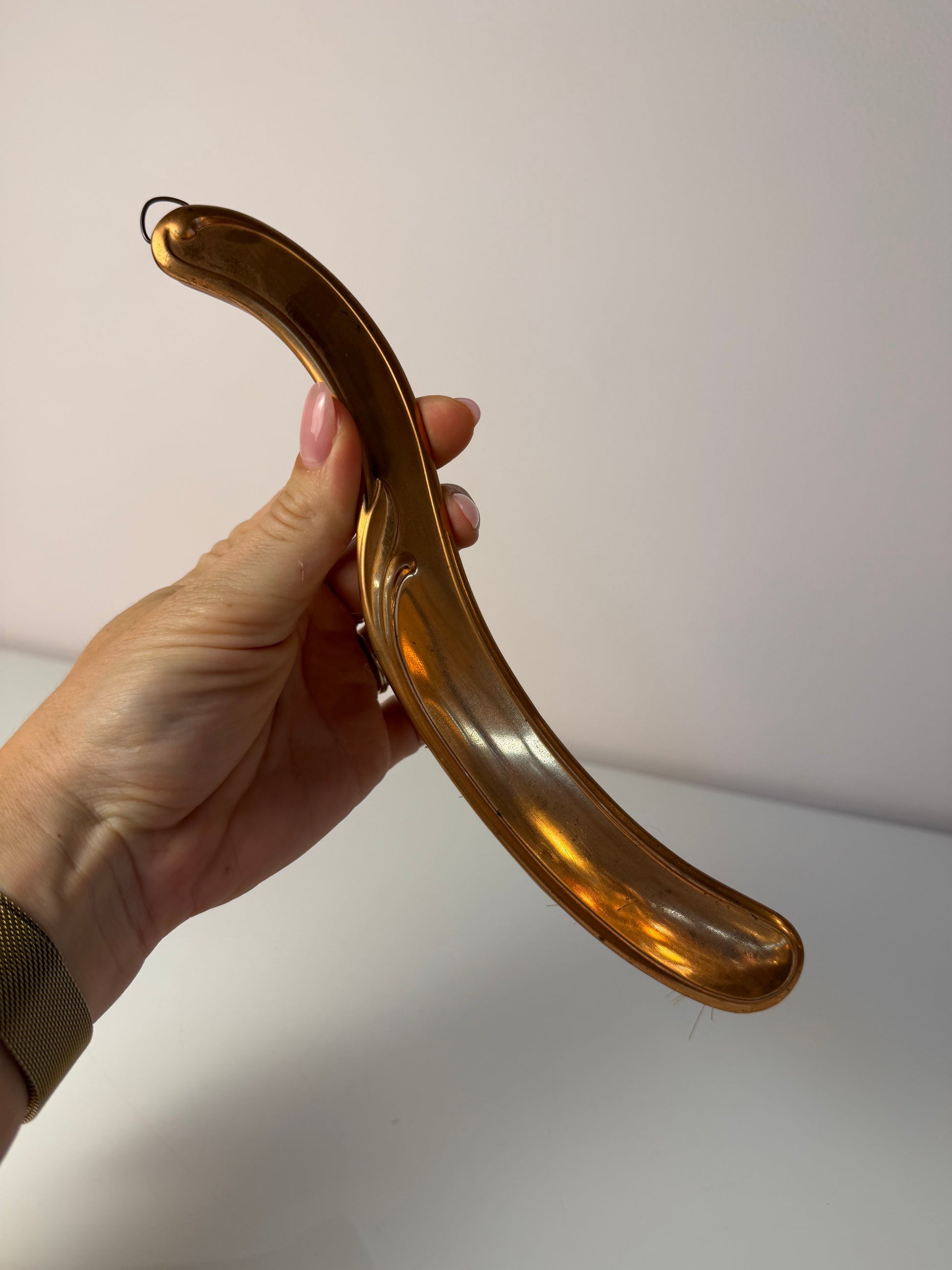 Handfeger mit Griff Kupferoptik