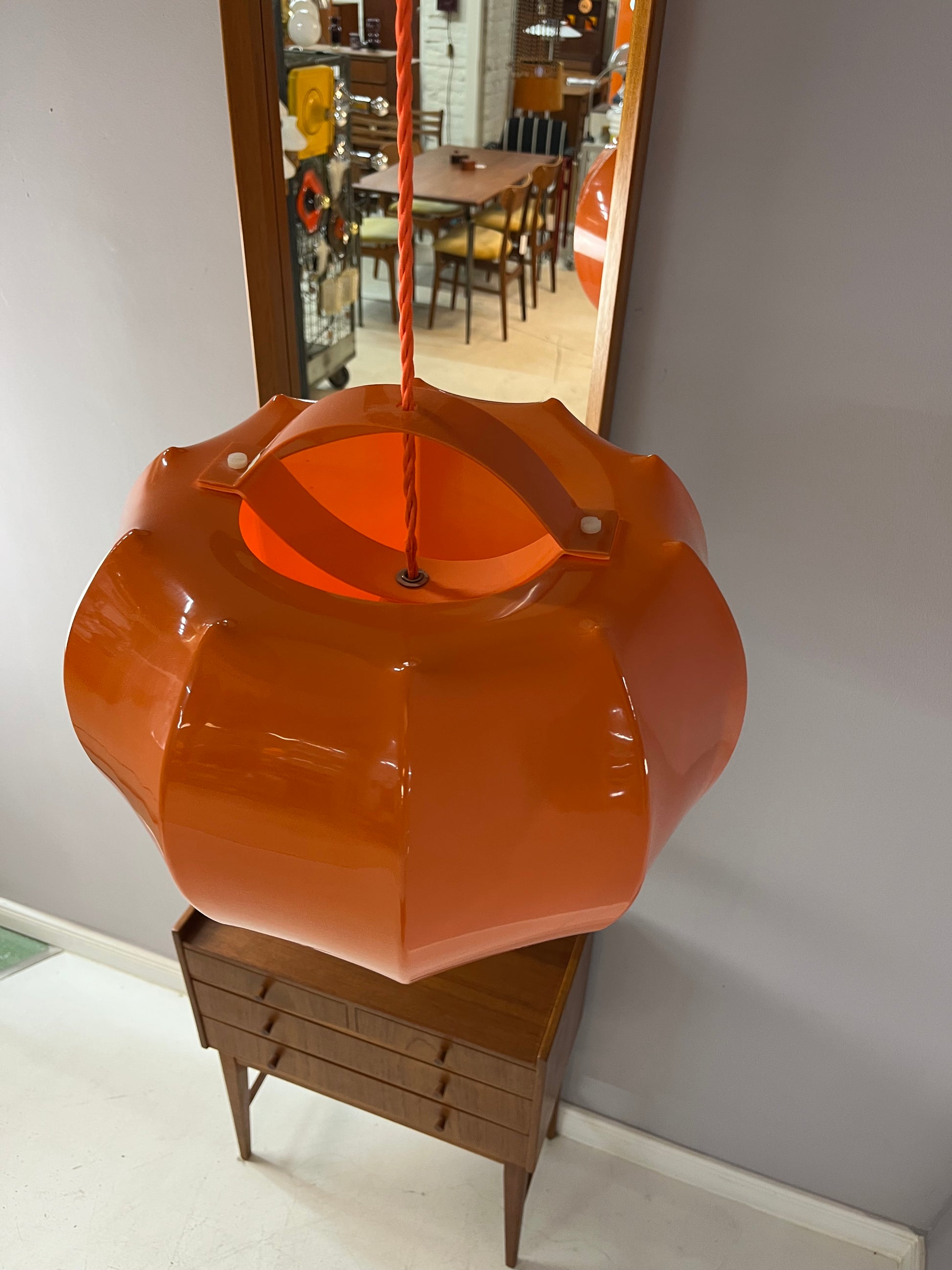 Hängelampe orange Kunststoff von Ilka Plast