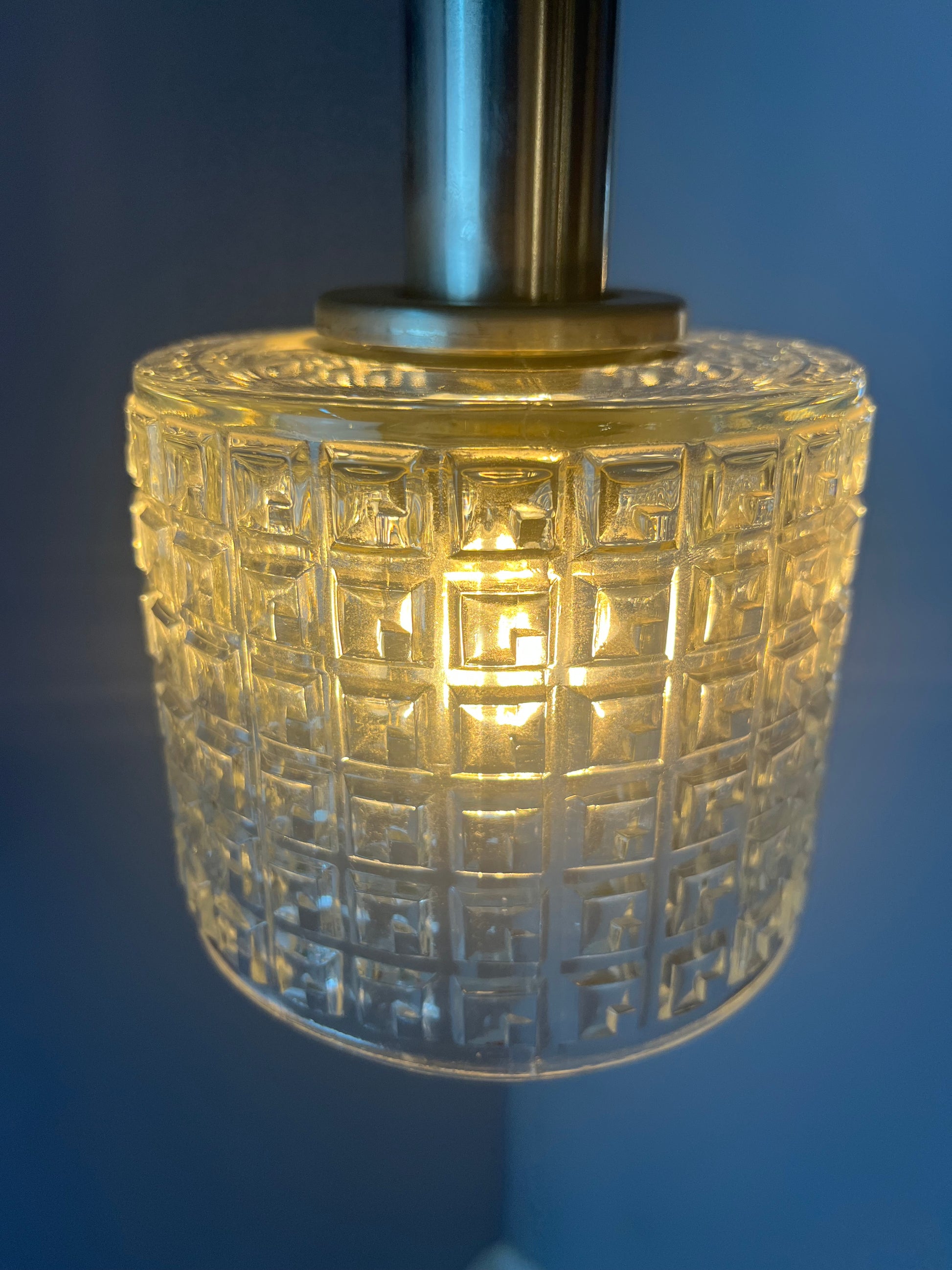 Hängelampe Glas Metall aus Dänemark