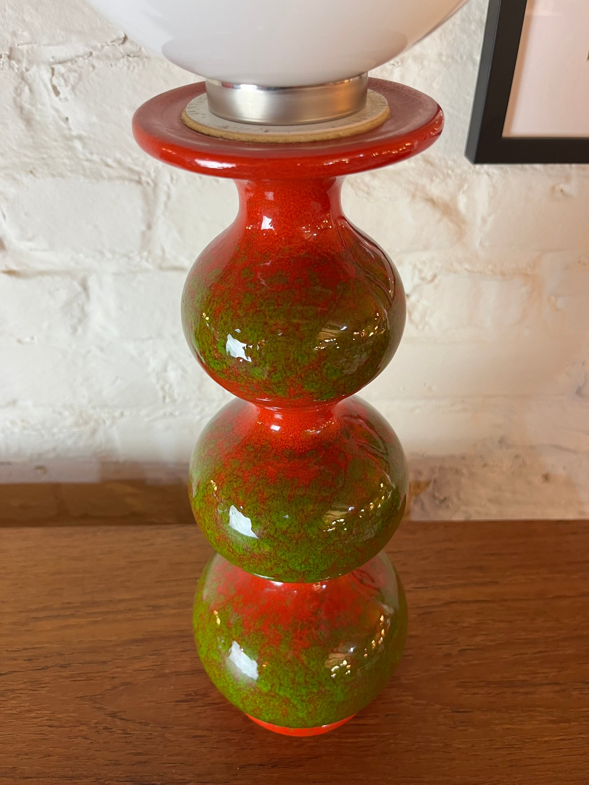 Tischlampe rot grün Bubble Keramik von Kaiser Leuchten