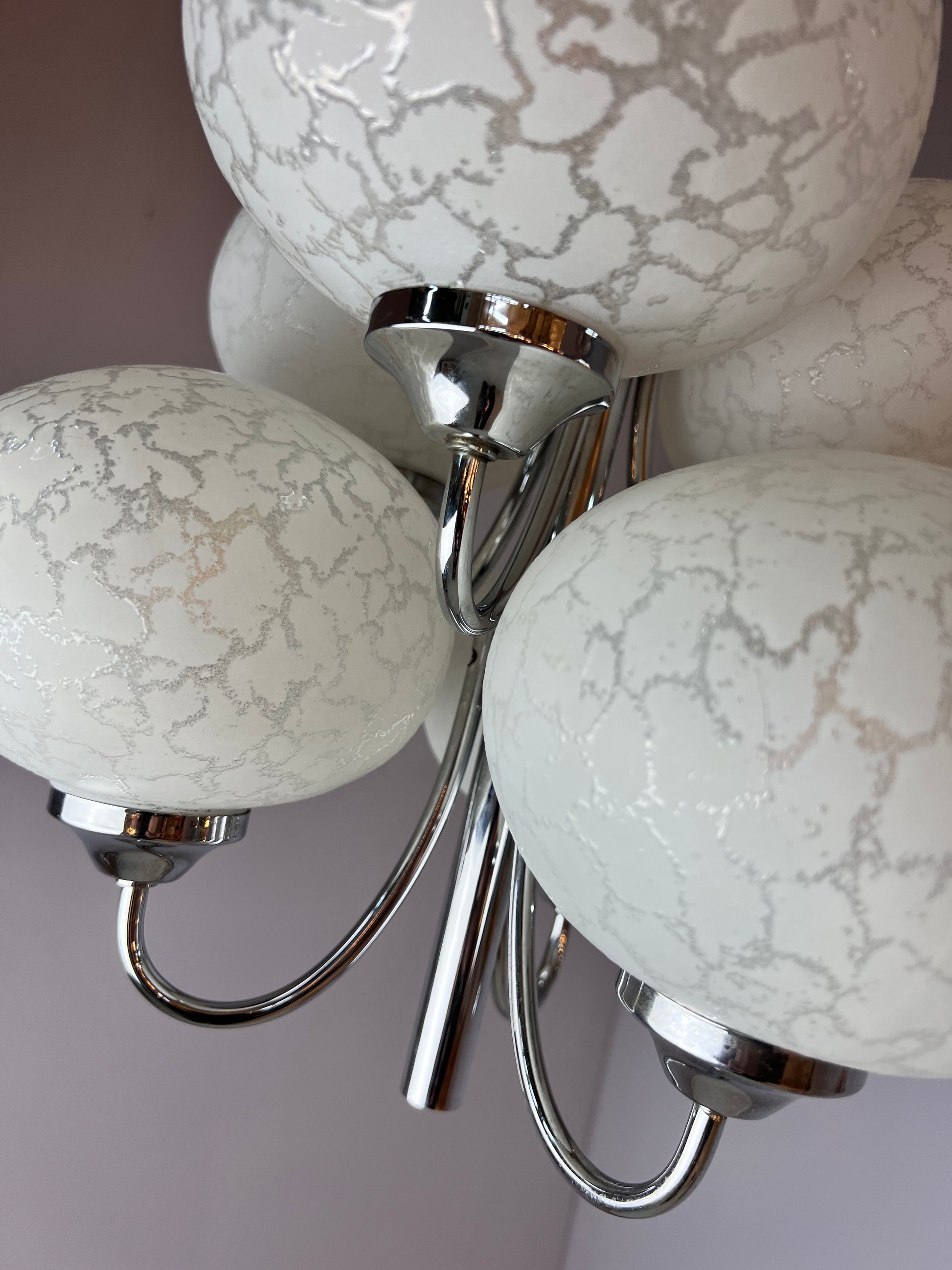 Kronleuchter mit 6 Kugeln von Richard Essig für Hustadt