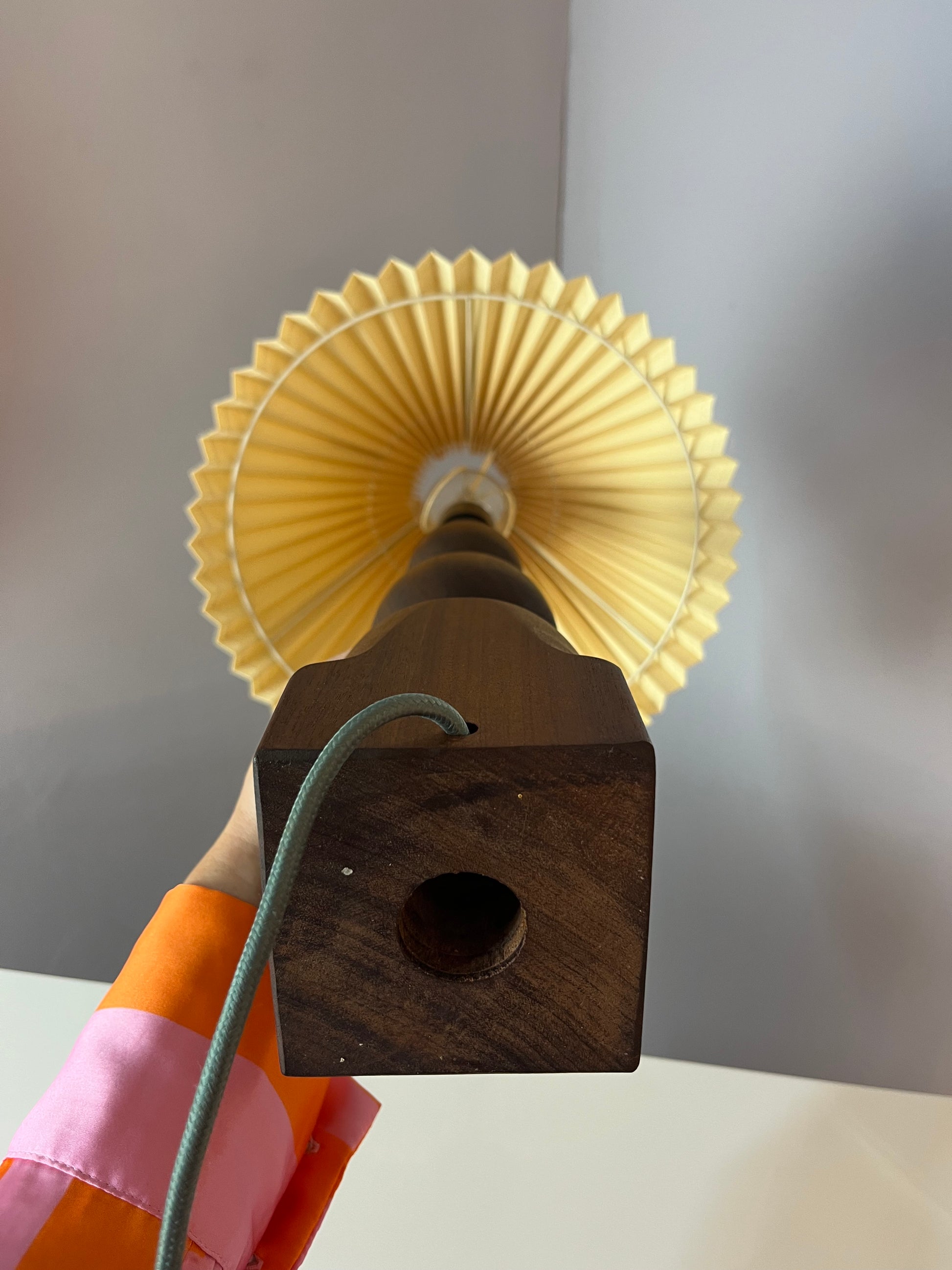 Tischlampe Teak aus Dänemark