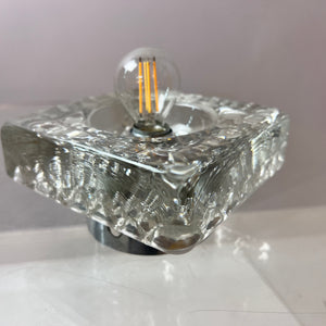 Wandlampe Ice Cube Glas Chrom