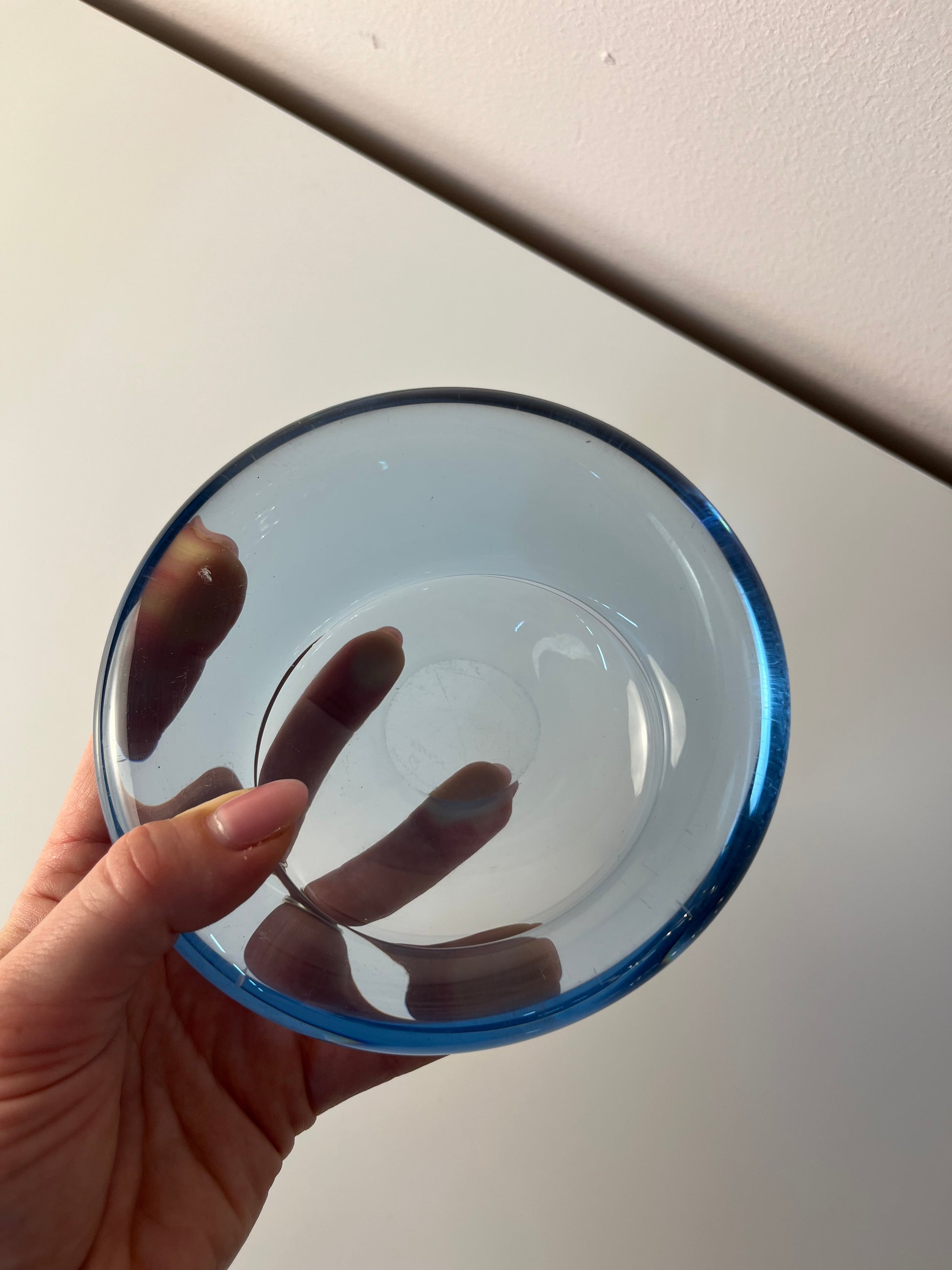 Schale hellblau Glas von Per Lütken von Holmegaard