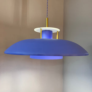 Lamellenlampe neu lackiert blau