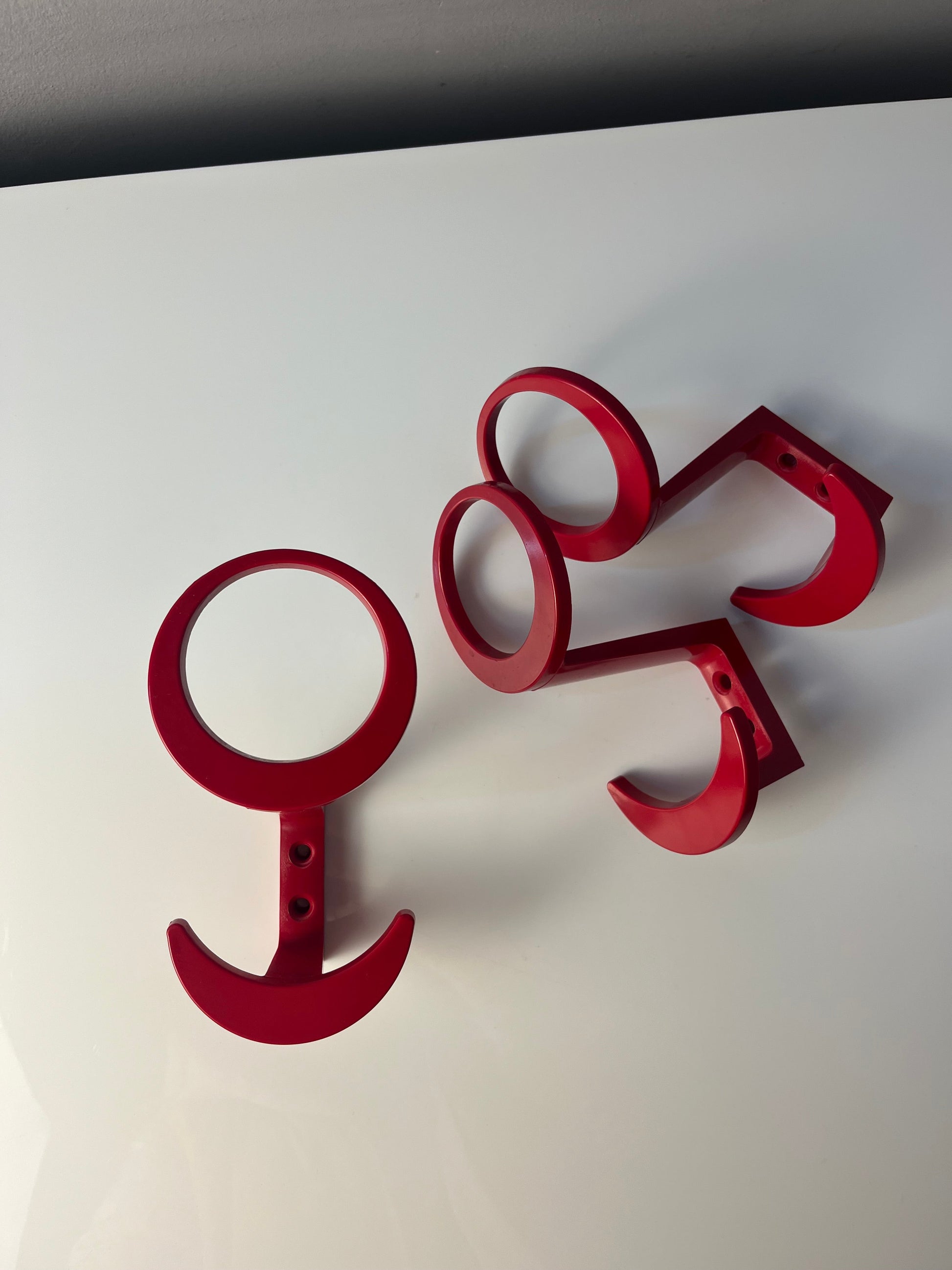 Set: 3x Wandhaken rot