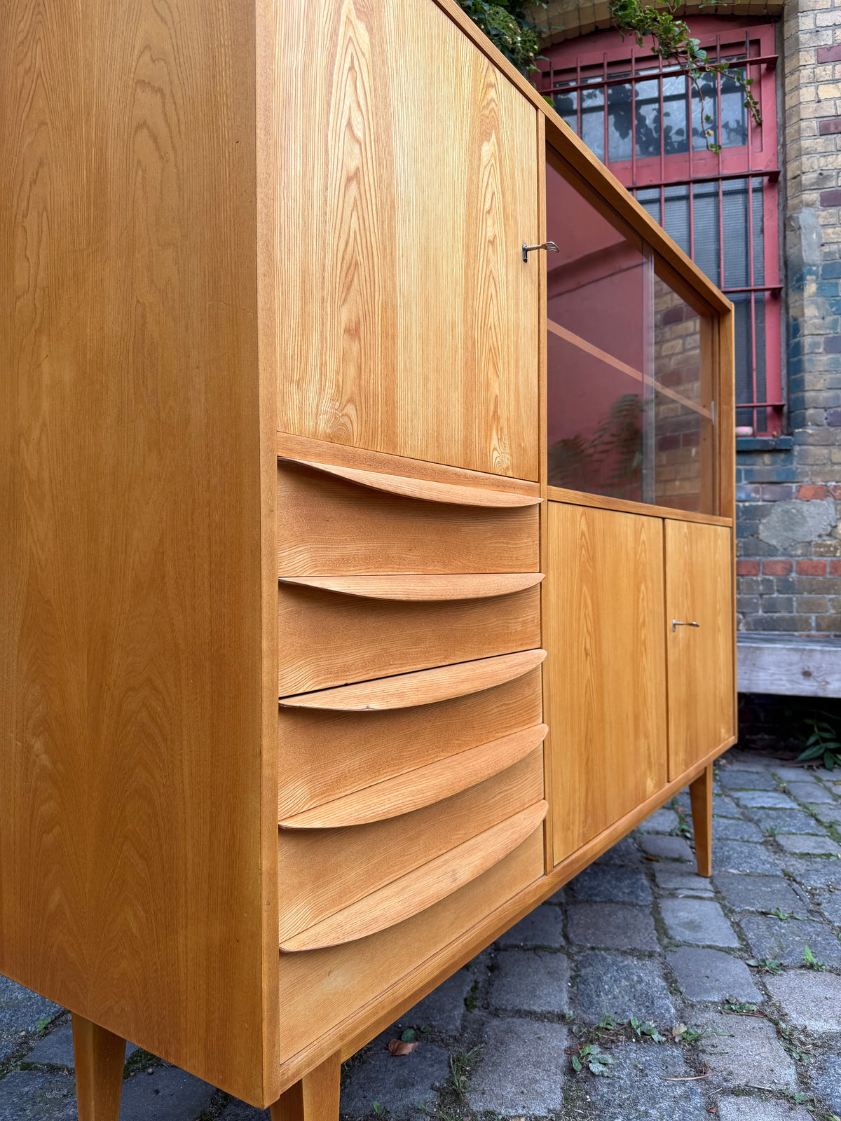 Highboard Typ 602/G Esche von Franz Ehrlich für Hellerau