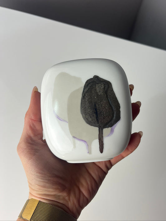 Mini Vase weiß silber von Rosenthal Studio Line