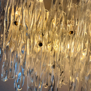 Wandlampe Eisglas