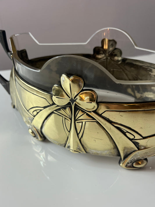 Jardiniere mit Kleeblatt von Metallwarenfabrik Hans Peter aus 1908