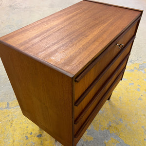 Kommode Nachtschrank Teak mit Schloss aus Dänemark