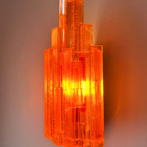 Wandlampe orange von Claus Bolby für Cebo