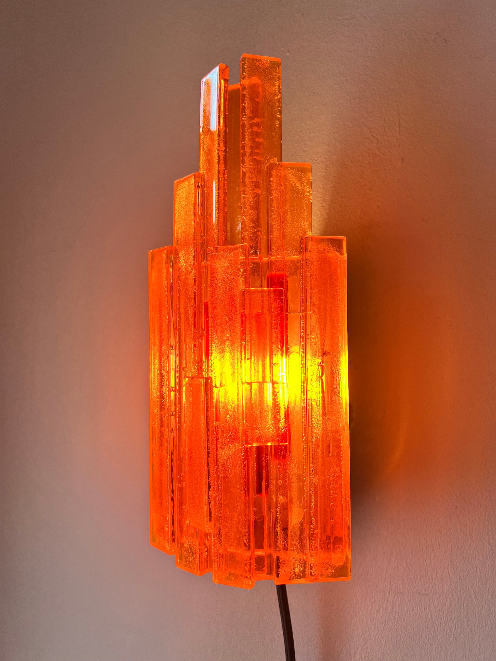 Wandlampe orange von Claus Bolby für Cebo