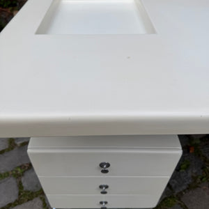 Schreibtisch weiß Fiberglas Chrom von 2 INN Lissone