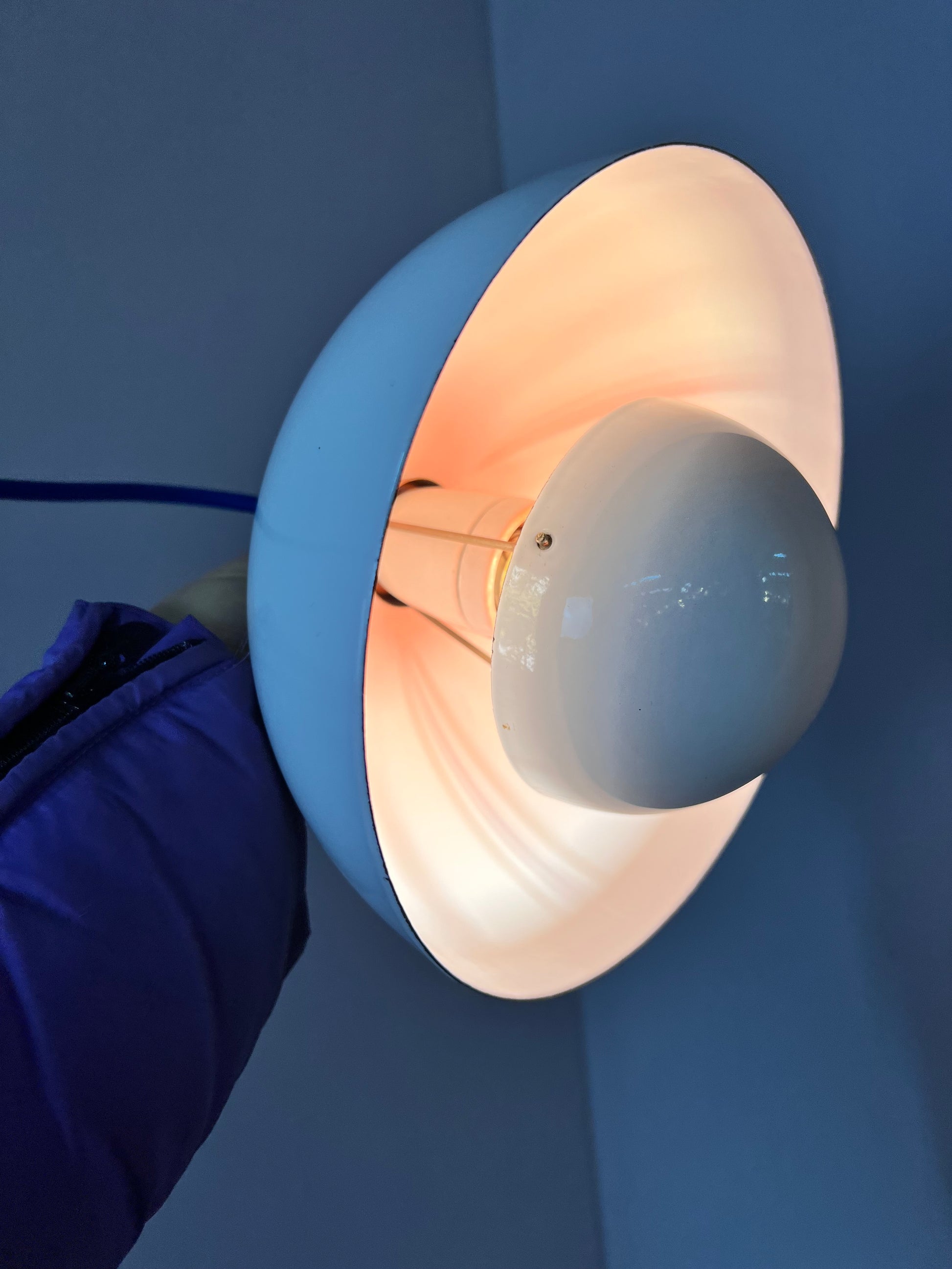 Hängelampe Flowerpot weiß Emaille von Verner Panton für Louis Poulsen