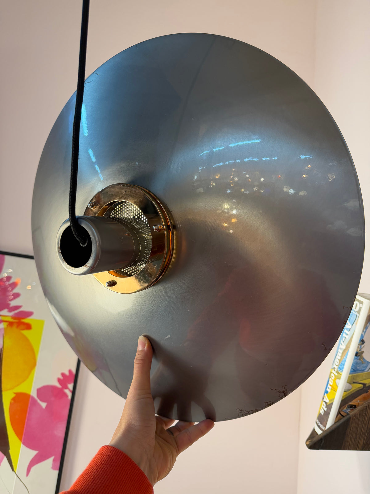 Lamellenlampe Leto silber kupfer von Top Lamper