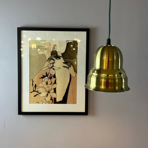 Hängelampe Messing aus Dänemark