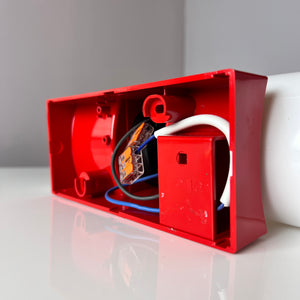 Badlampe rot Kunststoff & Opalglas