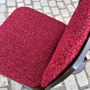 Barhocker braun rot neu bezogen