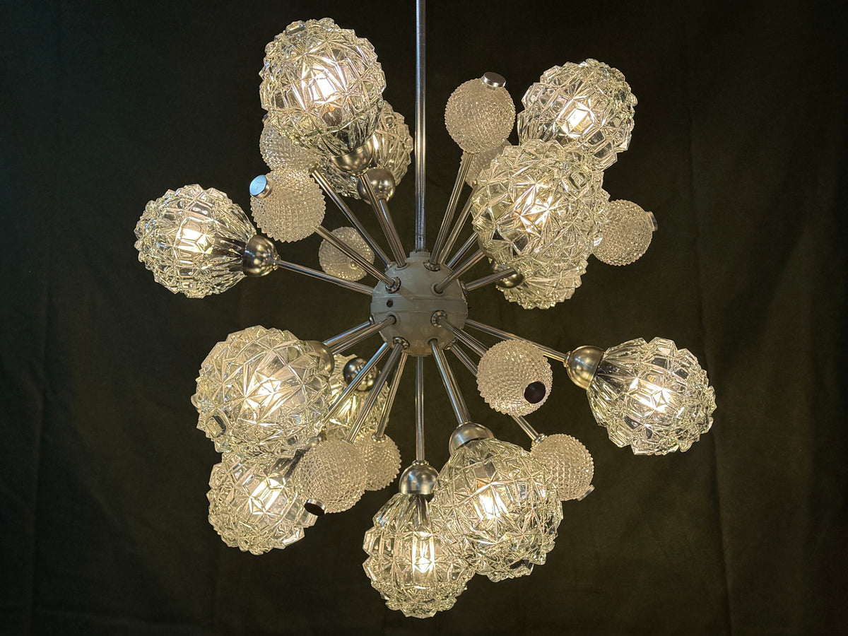 Sputnik Kronleuchter von Elektrofém ISZ