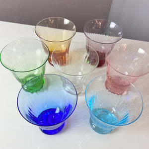 Set: 7x Wasserglas bunt