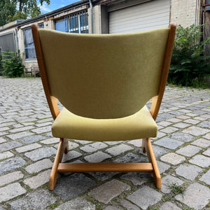 Sessel Z limettengrün neu gepolstert