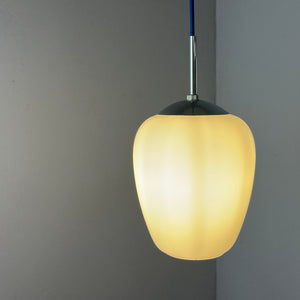 Hängelampe Opalglas Chrom aus Dänemark