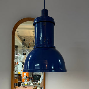 Industrielampe blau Metall