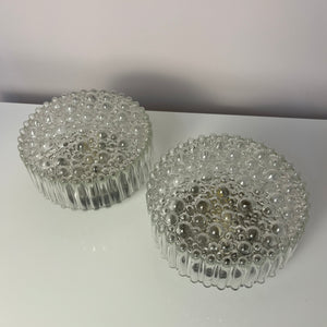 Wand-/ Deckenlampe Kristallglas mit schwarzem Sockel von STAFF