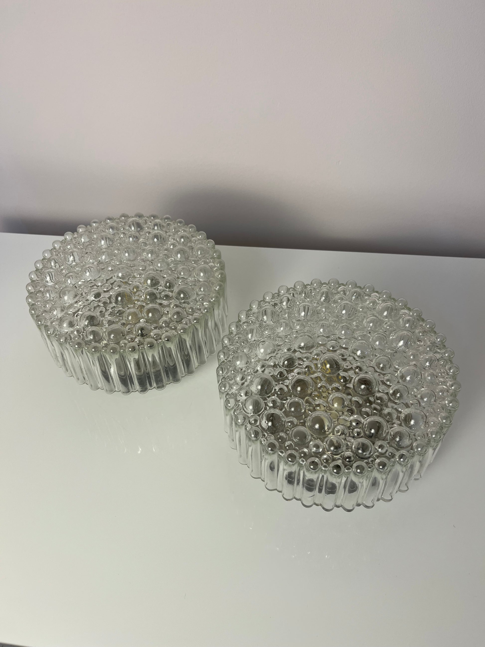 Wand-/ Deckenlampe Kristallglas mit schwarzem Sockel von STAFF
