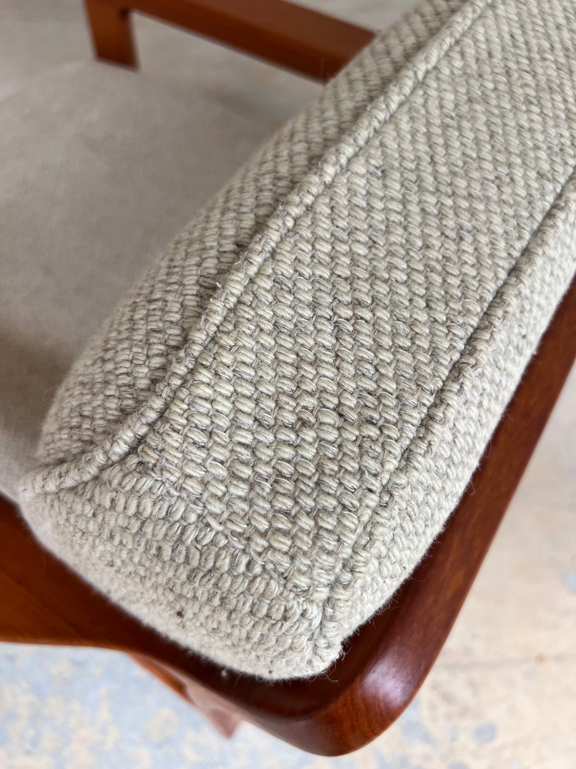 Sessel Teak & Wolle aus Dänemark