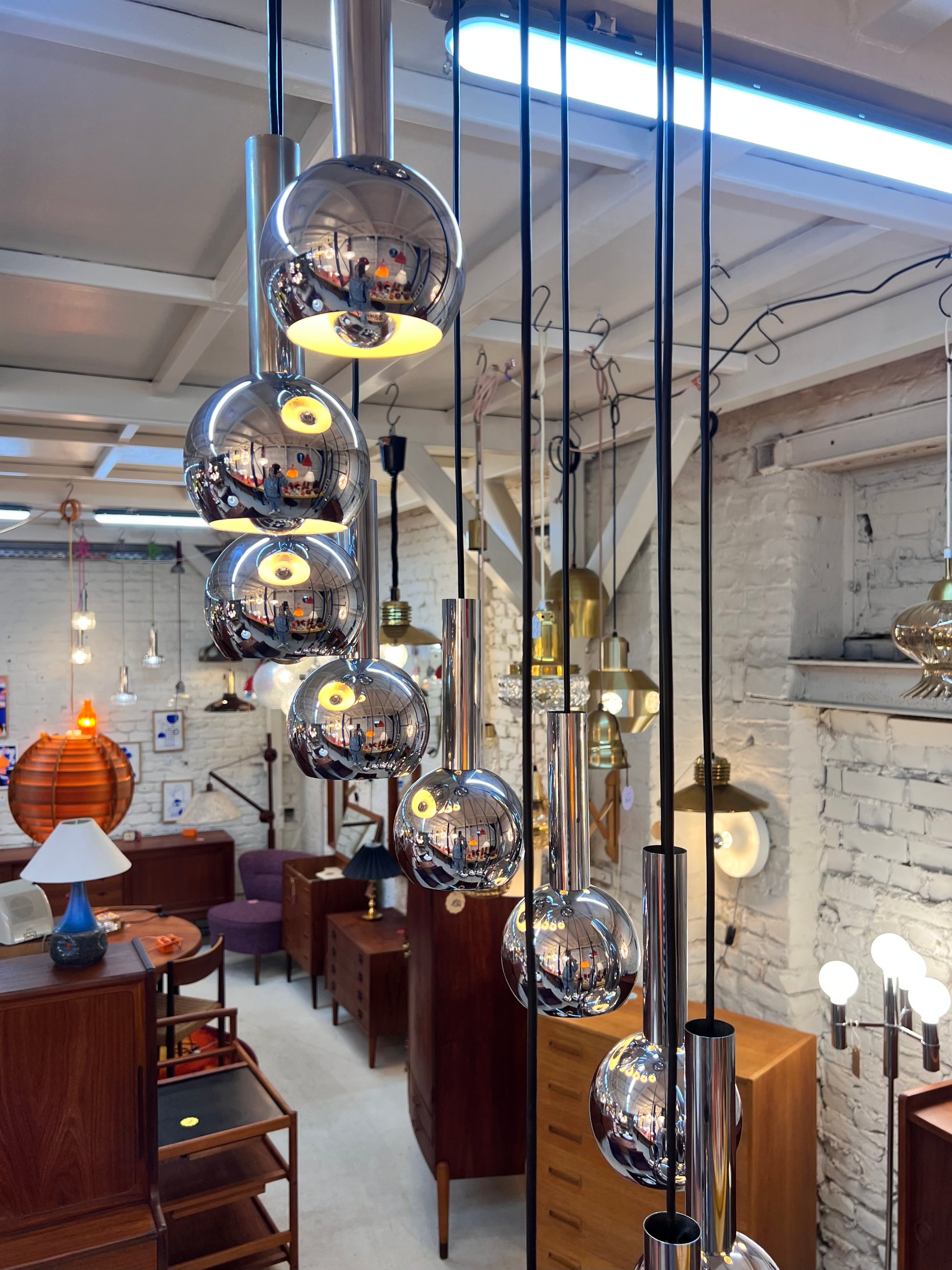 Kaskadenlampe 10-flammig Chrom von STAFF