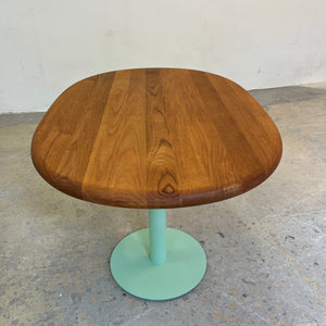 Ovaler Esstisch Teak mit neuem Tischgestell Glostrup
