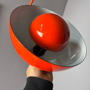 Hängelampe Flowerpot VP1 orange Emaille von Verner Panton für Louis Poulsen